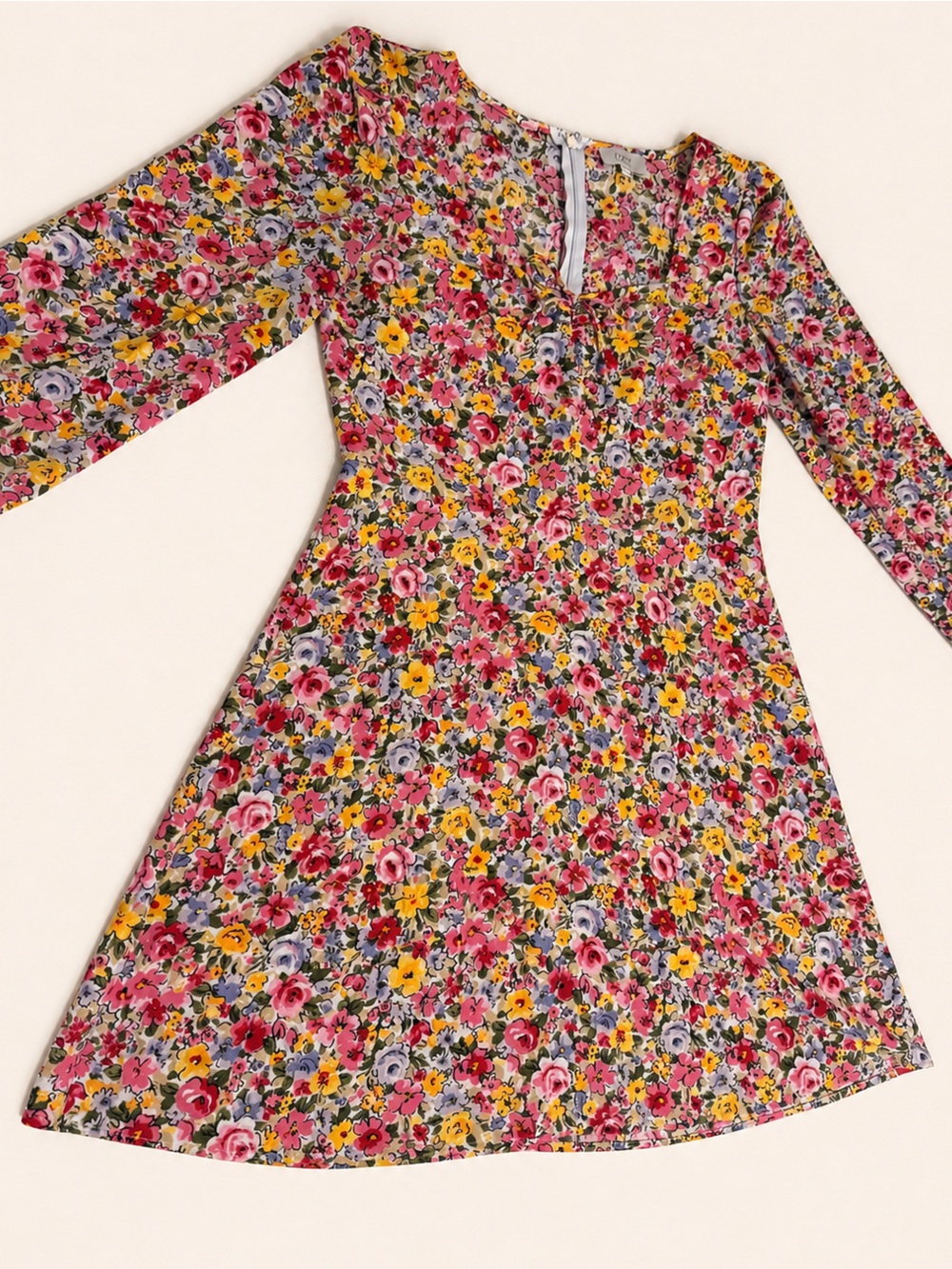 LOFT Outlet Floral Tie-Front Dress Size 2 - Picture 2 of 8